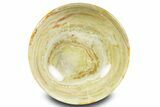 Polished Green Banded Calcite Bowl - Pakistan #301326-1